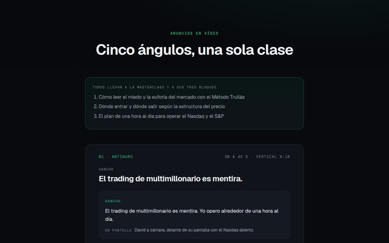 Vista previa de los guiones