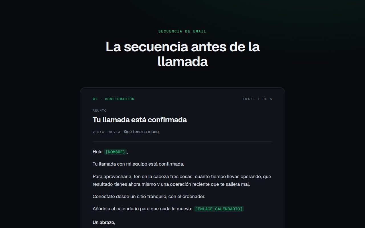Vista previa antes de la llamada